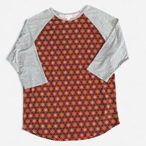 Lularoe "Randy" Baseball Style, Quarter Sleeve, Colorblock T-Shirt